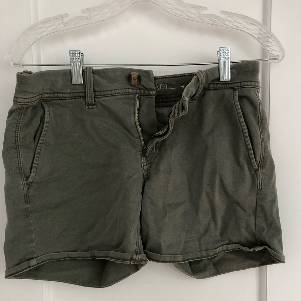Green soft Jean shorts